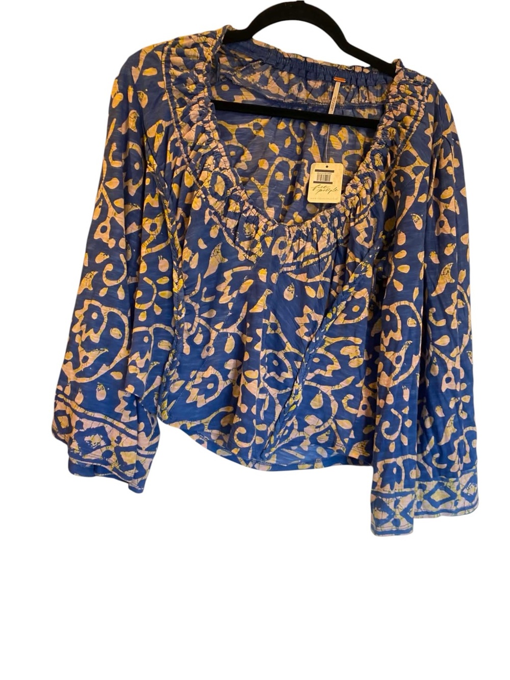 NWT Free People Top BLUE MULTI Size Large